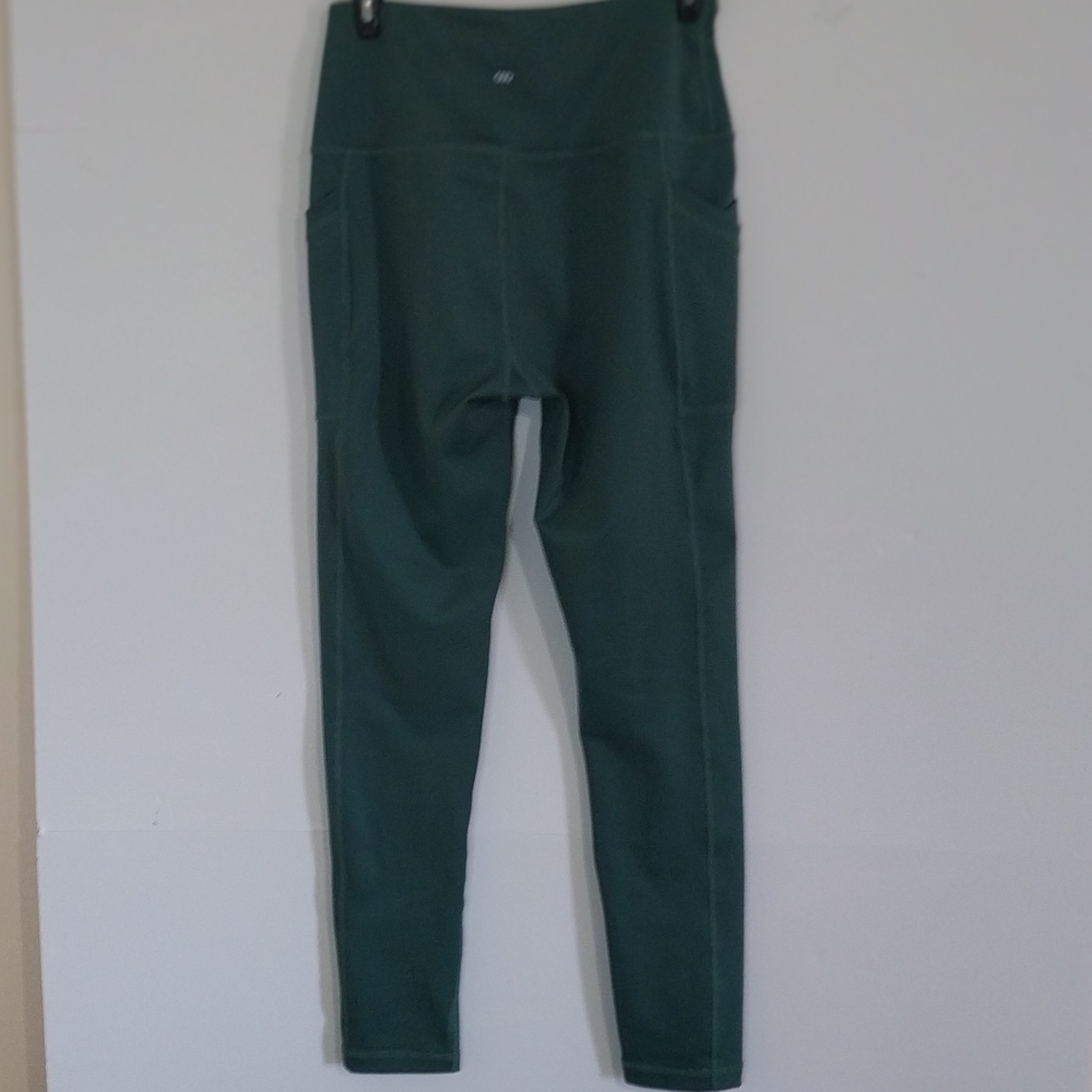 Stylish Teal High-Waisted Leggings Pockets In Side Size Small . - Picture 2 of 11